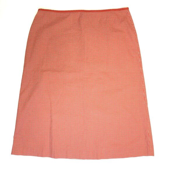Y2K Vintage GAP A Line Skirt Red White Check Lightweight Knee Length Size 4 - Picture 1 of 6